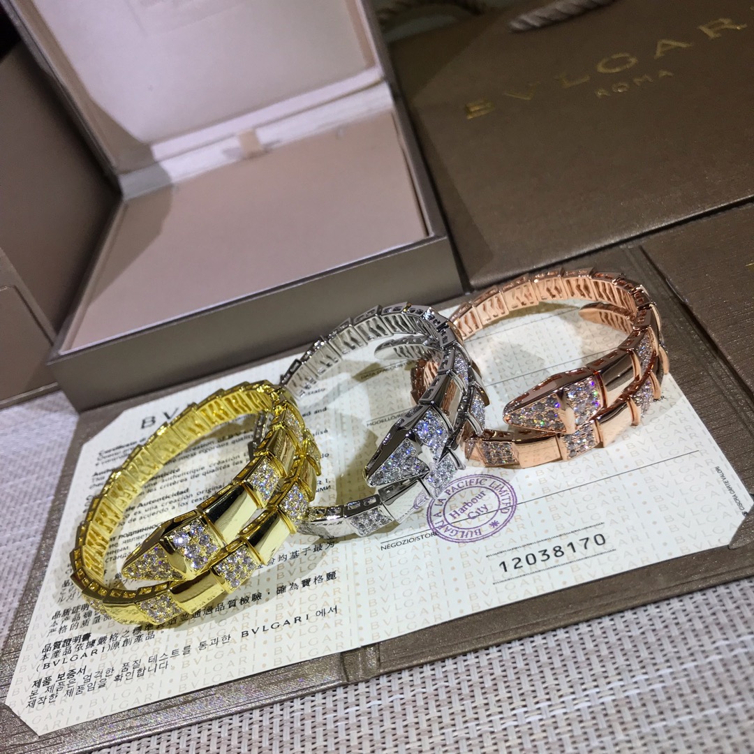 ​18K 하이엔드 미러급 불가리 세르펜티 팔찌 (구성품 풀박스)