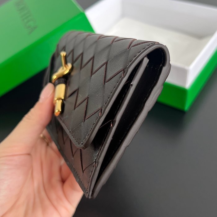 보테가 베네타 안디아모 지퍼 카드 케이스 다크브라운