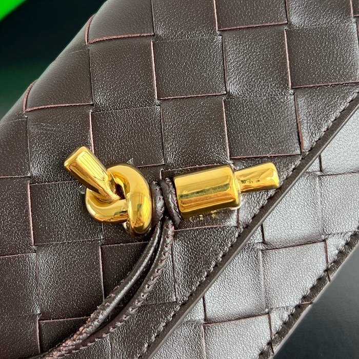 보테가 베네타 안디아모 지퍼 카드 케이스 다크브라운