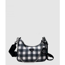 프라다 2005 리에디션 체크 숄더백 1BH204