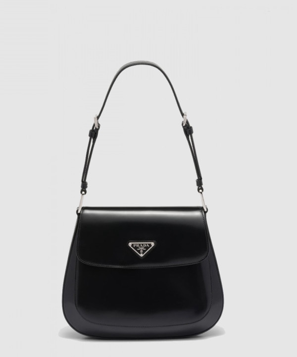 프라다 클레오 브러쉬드 레더 플랩 숄더백 1BD303