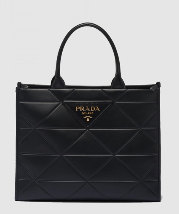 프라다 심볼 레더 라지 스티치 토트백 1BA377