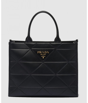 프라다 심볼 레더 라지 스티치 토트백 1BA377