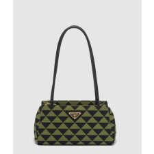 프라다 자수 패브릭 숄더백 1BA368