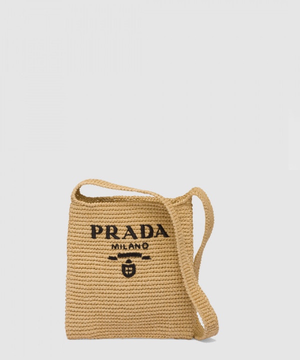 프라다 로고 자수 크로셰 숄더백 1BC184
