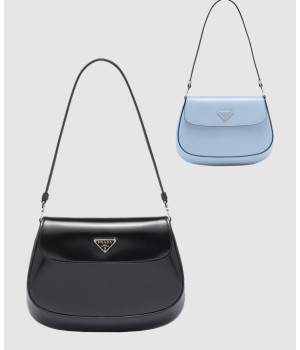 프라다 클레오 브러시드 레더 플랩 숄더백 1BD311