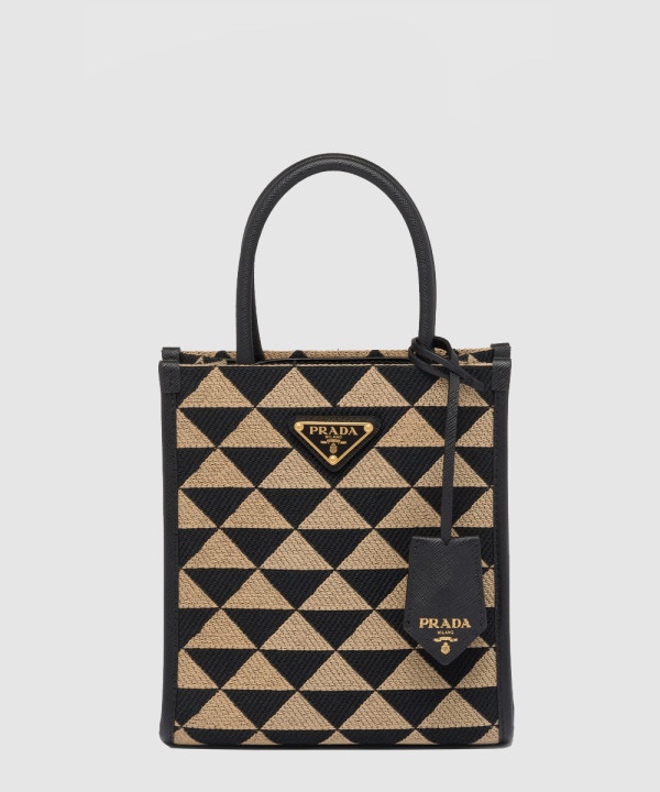 프라다 심볼 자수 패브릭 미니백 1BA355