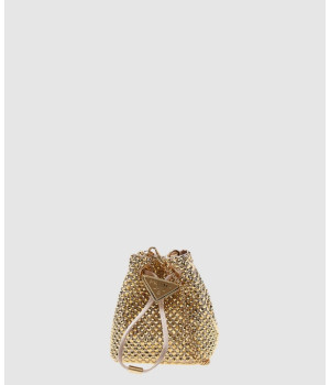 프라다 파우치 크리스탈 새틴 미니 버킷백 1NR016