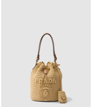 프라다 크로셰 라피아 버킷백 1BE068