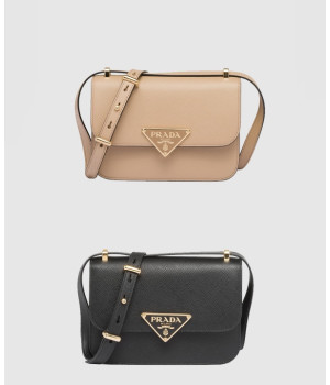 프라다 로고 사피아노 숄더백 1BD320