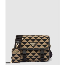 프라다 심볼 자수 패브릭 크로스백 2VD034