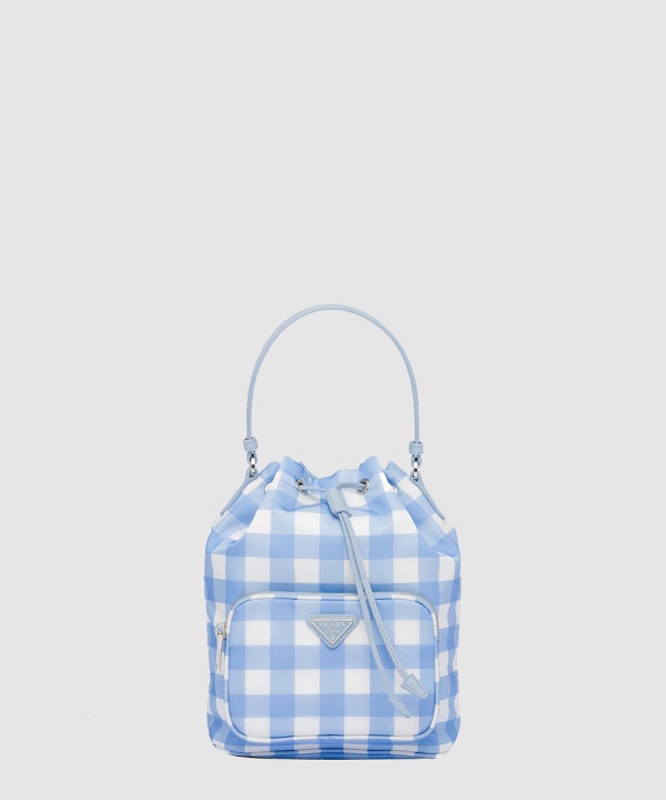 프라다 리나일론 체크 숄더백 1BH038