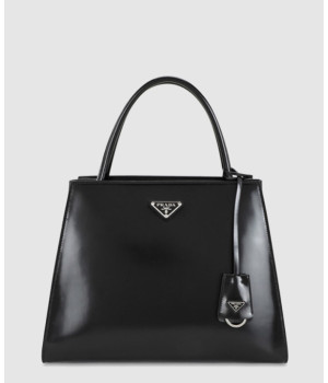 프라다 브러쉬드 가죽 여성 삼각로고 숄더 토트백 1BA321