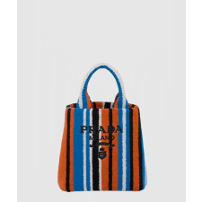 프라다 스트라이프 테리 핸드 토트백 1BA343