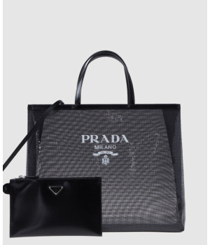 프라다 시퀸드 메쉬 토트백 1BG416