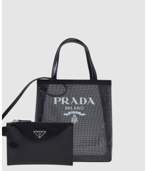 프라다 스몰 시퀸 메쉬 토트백 1BG417