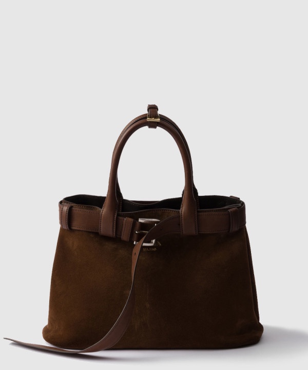 프라다 버클 벨트 미디움 스웨이드백 1BA434