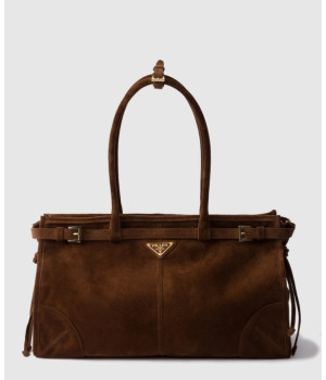 프라다 보니 라지 스웨이드 핸드백 1BA433