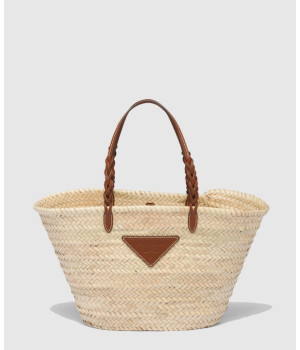 프라다 우븐 팜 레더 토트백 1BG314