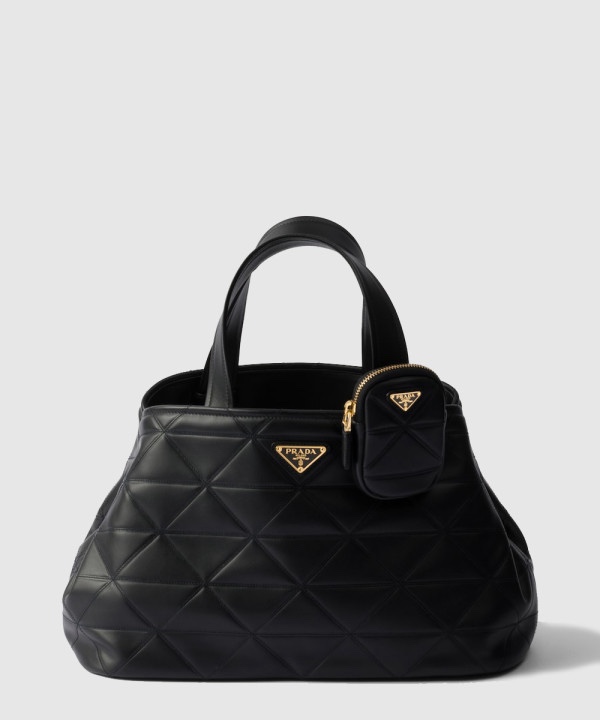 프라다 미디움 퀄팅 레더 토트백 1BG545
