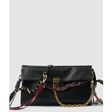 프라다 참이 달린 라지 소프트 사운드 가죽 숄더백 1BD378