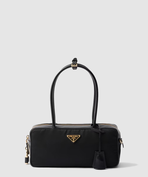 프라다 리나일론 패드락 스몰 레더 탑 핸들백 1BB133