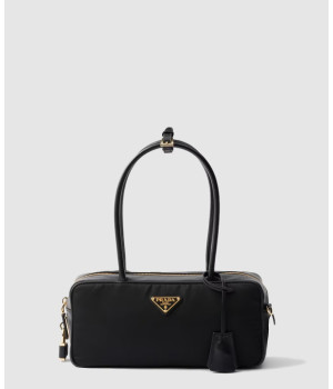 프라다 리나일론 패드락 스몰 레더 탑 핸들백 1BB133