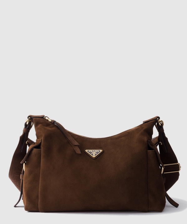 프라다 익스플로어 라지 스웨이드 숄더백 1BC264