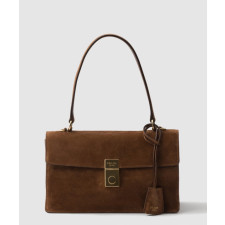 프라다 소프트 사운드 스웨이드 숄더백 1BN023