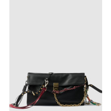 프라다 참이 달린 소프트 사운드 가죽 숄더백 1BN023