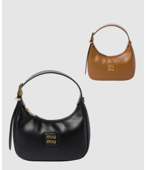 미우미우 로고 가죽 호보백 5BC161