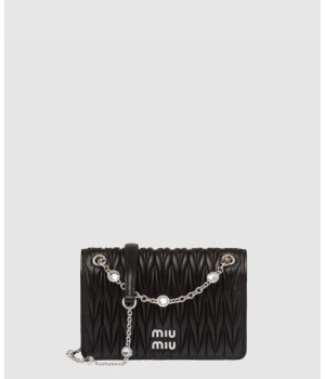 미우미우 마테라쎄 크리스탈 나파 레더 미니 숄더백 5BP065