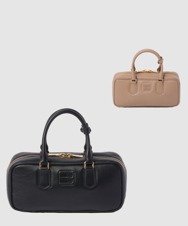 미우미우 아르카디 레더 토트백 5BB148