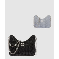 미우미우 마테라쎄 나파 가죽 크리스탈 숄더백 5BH211