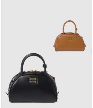 미우미우 레더 탑 핸들백 5BB157