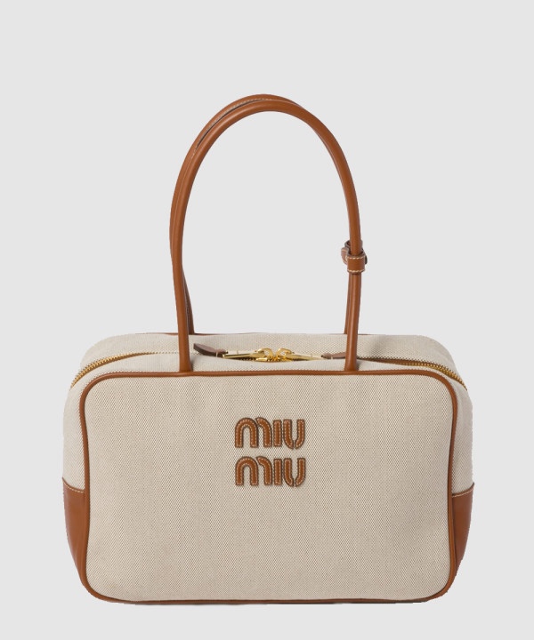 미우미우 레더 보 토트백 5BB117