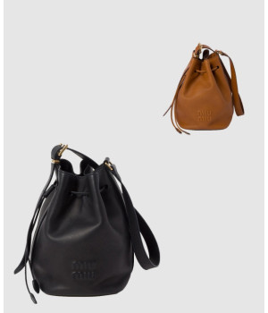 미우미우 가죽 스몰 버킷백 5BE090