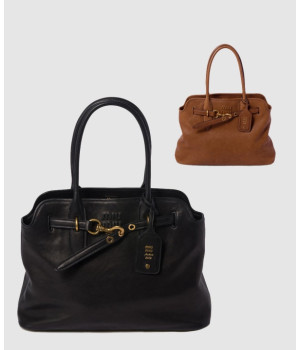 미우미우 아방뛰르 나파 레더 토트백 5BG291