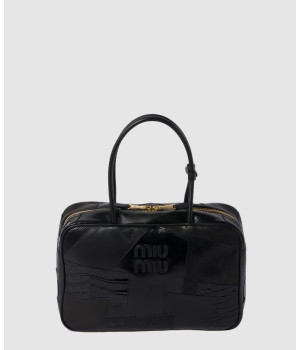 미우미우 패치워크 레더 보 토트백 5BB117