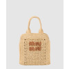 미우미우 크로셰 라피아 토트백 5BA283
