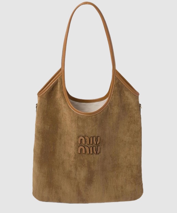 미우미우 아이비 코듀로이 토트백 5BG231