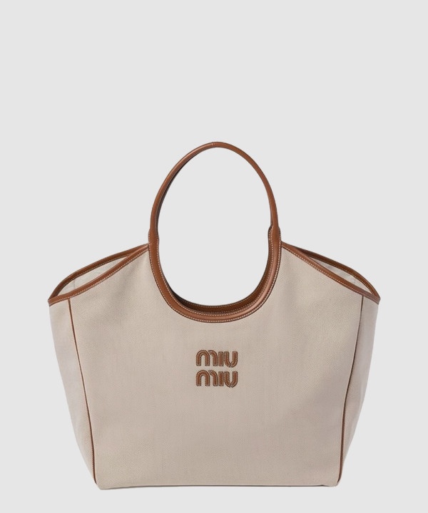 미우미우 아이비 캔버스 토트백 5BG276