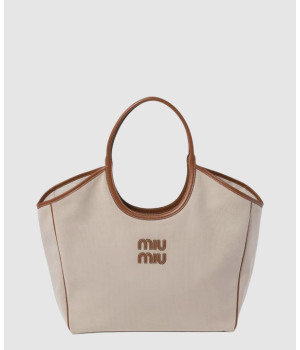 미우미우 아이비 캔버스 토트백 5BG276