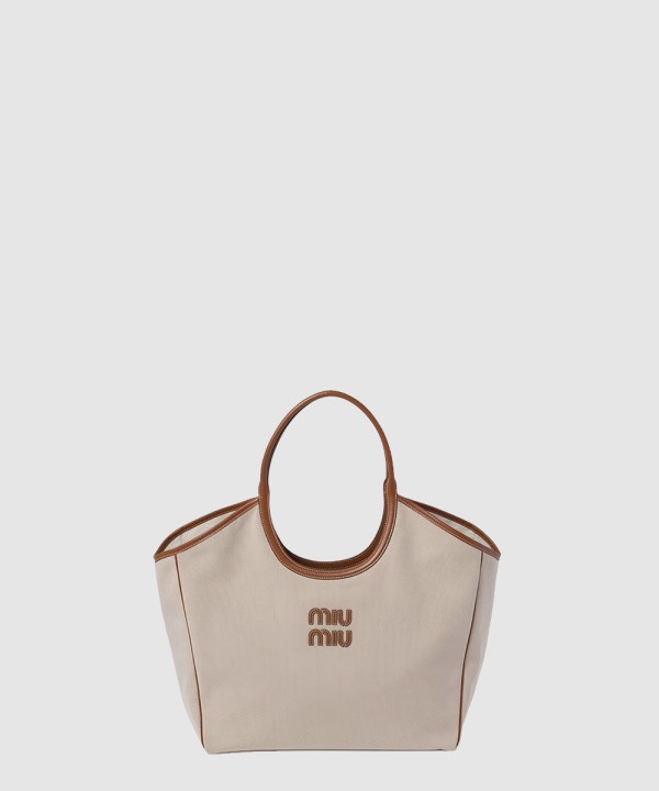 미우미우 아이비 캔버스 토트백 5BG288