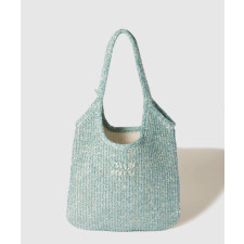 미우미우 아이비 스팽글 메쉬 토트백 5BG231