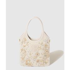 미우미우 아이비 자수 가바딘 토트백 5BA281