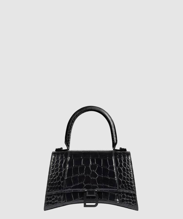발렌시아가 아워글래스 XS 크로커다일 탑 핸드백 592833