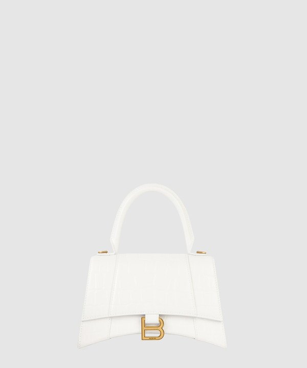 발렌시아가 샤이니 크로커 아워글래스 스몰 탑 핸들백 593546