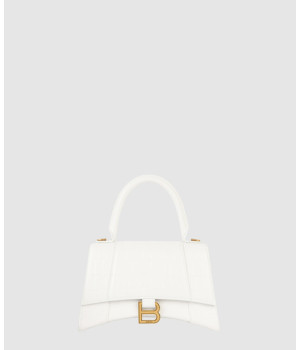 발렌시아가 샤이니 크로커 아워글래스 스몰 탑 핸들백 593546