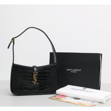 (국내배송) 입생로랑 5708 크록 엠보싱 가죽 숄더백